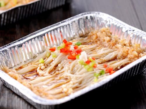 毛感乡锡纸烤金针菇